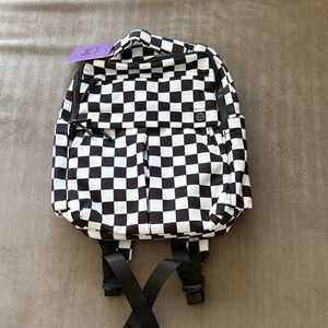 Iris & Rainbow Mini Checkered Black and White Backpack - NWT!